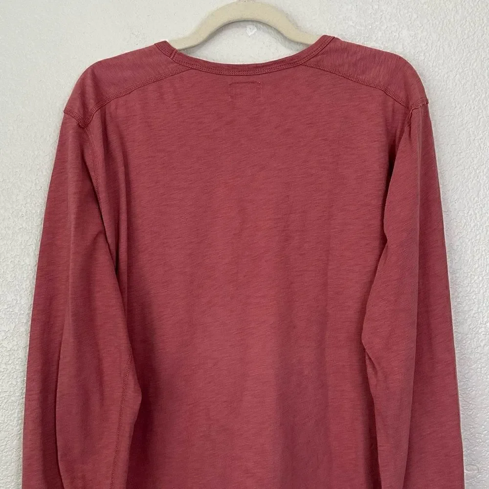 J. Crew Men’s Long Sleeves Slub Cotton Tee, Sz Large